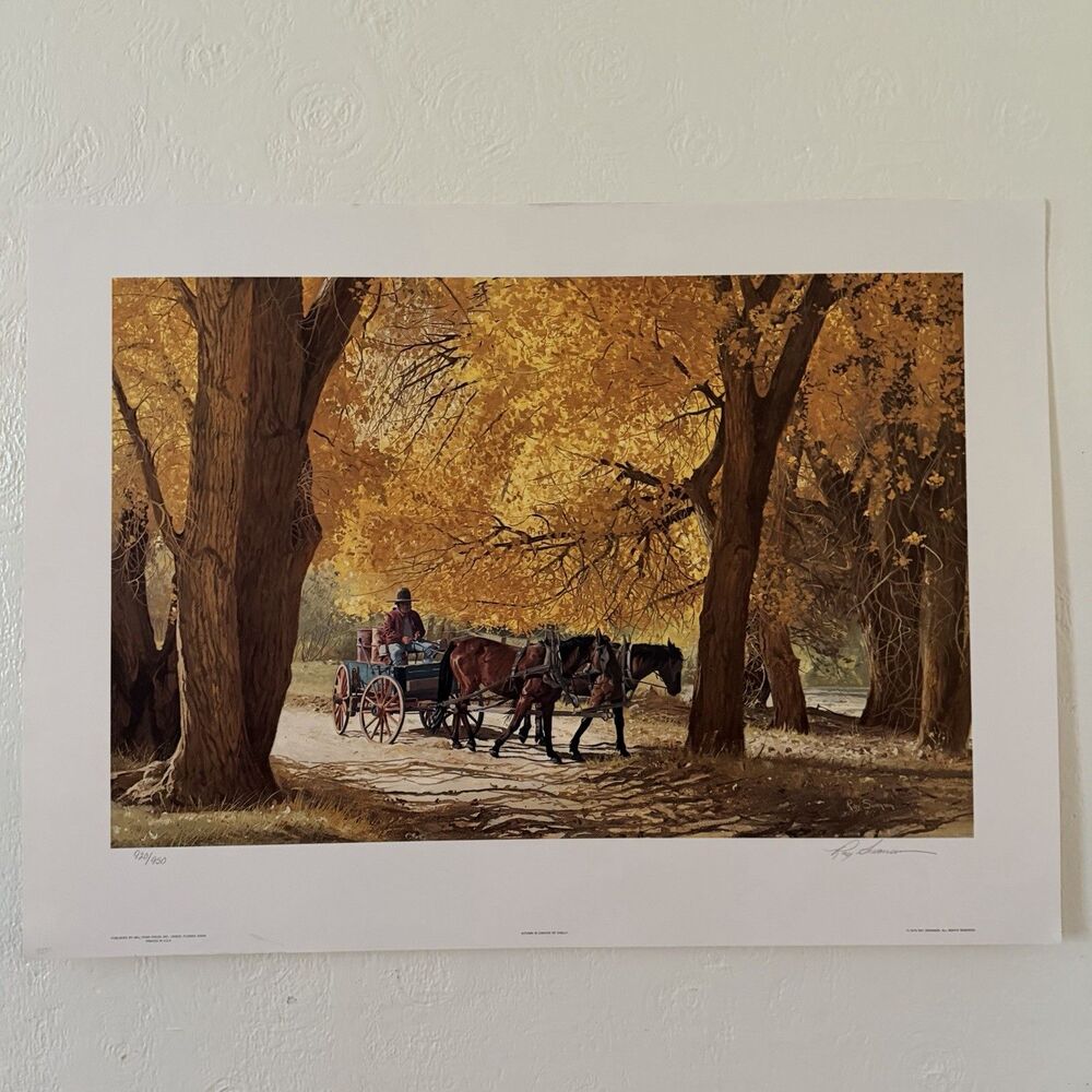 Ray Swanson Autumn In Canyon Litho Print Signed Autumn In Canyon De Chelly